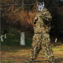 Load image into Gallery viewer, Hunting Clothes Suit 3D Leaves Lightweight Breathable Long Sleeve Hooded Tops Pants Outdoor Shooting Birding Apparel Photography
