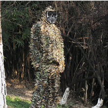 Load image into Gallery viewer, Hunting Clothes Suit 3D Leaves Lightweight Breathable Long Sleeve Hooded Tops Pants Outdoor Shooting Birding Apparel Photography
