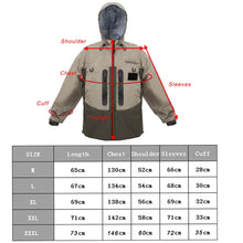 Load image into Gallery viewer, Men&#39;s Waterproof Breathable Hunting Wading Jacket Fly Fishing Clothes Wader Jacket  Clothing Apparel
