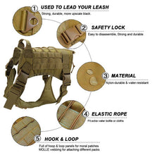 Load image into Gallery viewer, Pet Dog Harness Hunting Vest 1000D Nylon Mesh Handle Adjustable Training Vest Apparel Outdoor Pet Clothes for Small Mediumn
