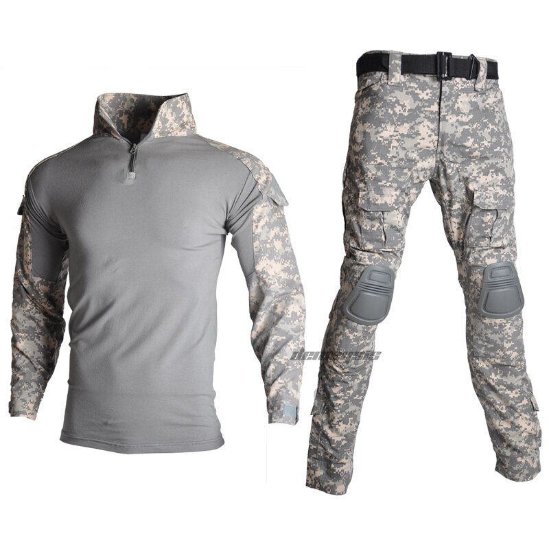 Tactical Combat Uniform Outdoor Sports Paintball Hunting Suit Shirt & Pants Outdoor Airsoft War Games Training Apparel Suit